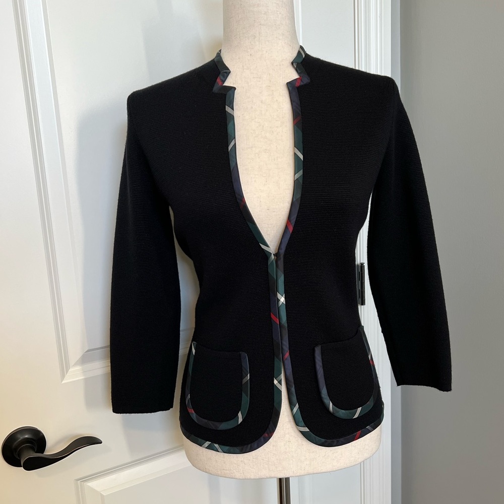 J. Crew Wool Tartan Sweater Jacket